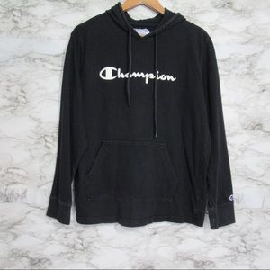 Champion Mens Hoodie | Pullover | Black Size Medium